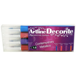 Decorite bullet metallic 4-sæt