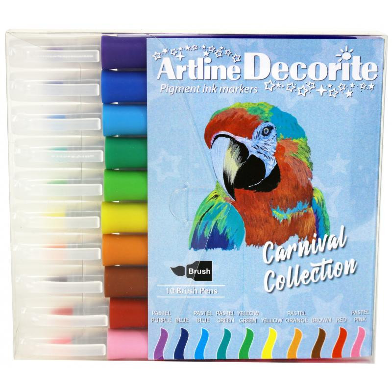 Decorite brush pastel 10-sæt Decorite brush pastel 10-sæt