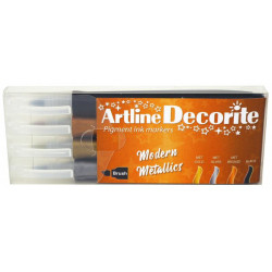Decorite brush Modern metallic 4-sæt