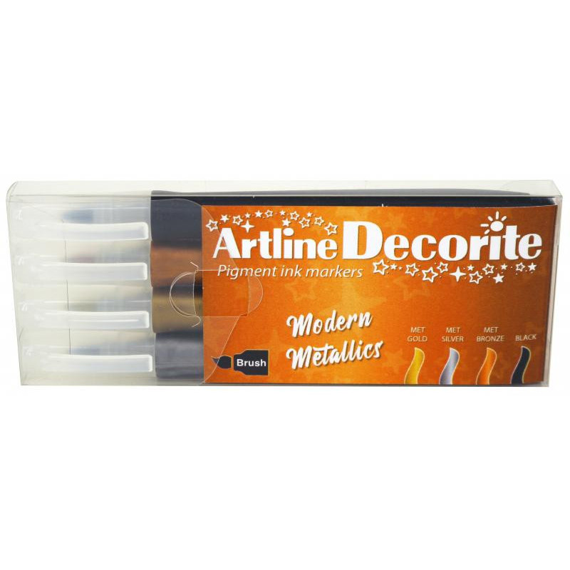 Decorite brush Modern metallic 4-sæt
