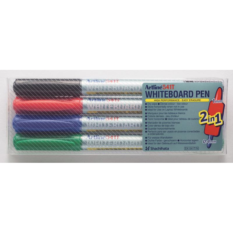 whiteboard Marker 541T 2-i-1 4-sæt