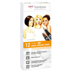 Marker ABT Dual Brush 12P-4 Portrait farver sæt