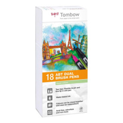 Markers Dual Brush 18P-5 Pastel sæt