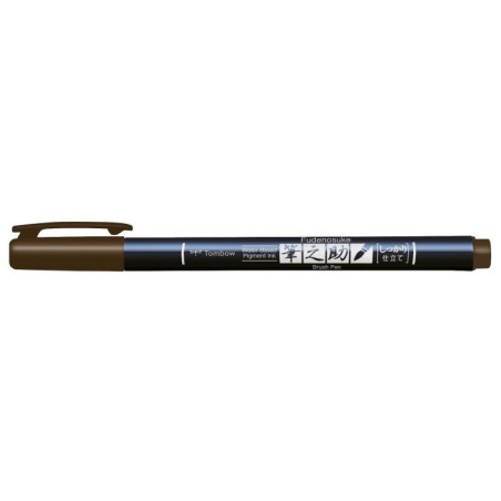 Brush pen Fudenosuke hård brun