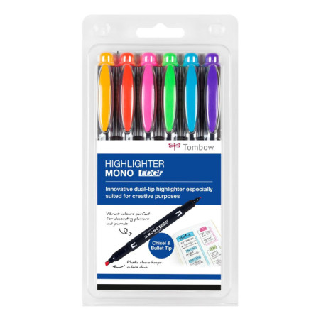 Overstregningspen MONO edge sæt 6 farver