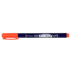Brush pen Fudenosuke hård neon rød
