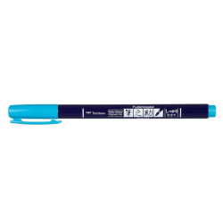 Brush pen Fudenosuke hård neon blå