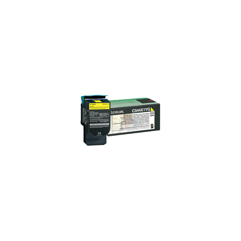 Tonerpatron Lexmark gul C544X1YG Tonerpatron Lexmark gul C544X1YG