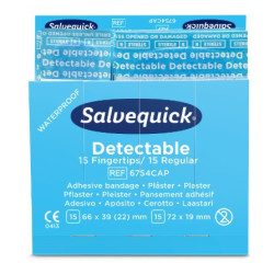 Salvequick Fingerspidsplaster blå refill