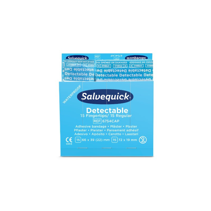 Salvequick Fingerspidsplaster blå refill Salvequick Fingerspidsplaster blå refill