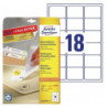 Avery L6025REV-25 Aftagelige etiketter 18 pr. ark 63