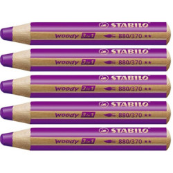 Stabilo woody 880-370 Lavendel tyk farveblyant 5stk