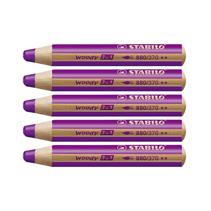 Stabilo woody 880-370 Lavendel tyk farveblyant 5stk