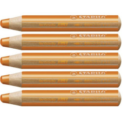 Stabilo woody 880-220 Orange tyk farveblyant 5stk