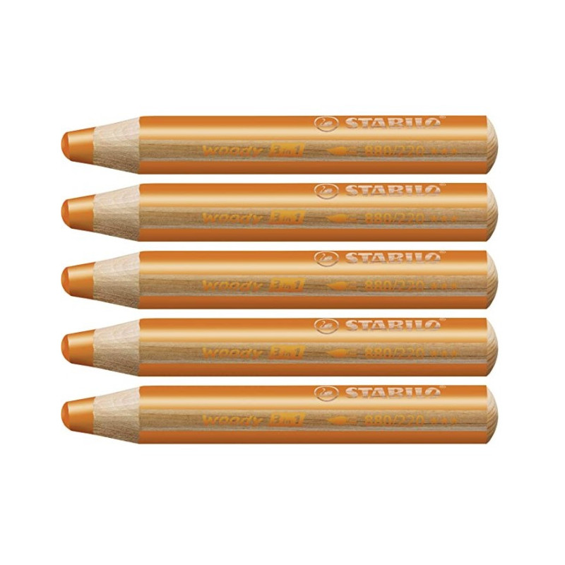 Stabilo woody 880-220 Orange tyk farveblyant 5stk