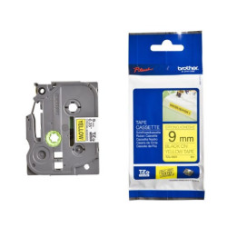 Brother TZe-S621 Sort tekst på gul tape lamineret 9mm ekstra klæb