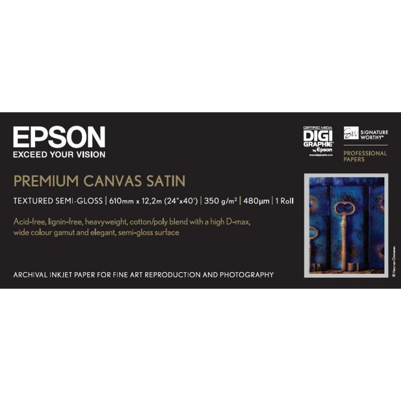 24'' Premium Canvas Satin Roll 350g 12