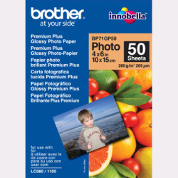 Brother 10x15 Glossy Inkjet Fotopapir BP71GP50 260g (50ark)