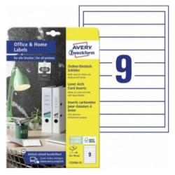 Indstik til Ringbindryg Printbart karton 190x30mm Avery C32266-10