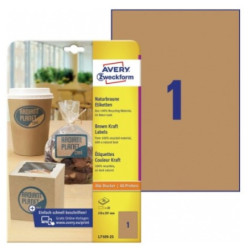 Naturbrune etiketter 210x297mm 25ark
