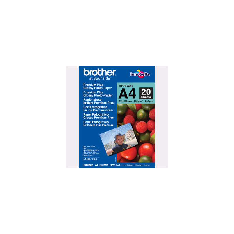 A4 Brother BP71GA4 Glossy Inkjet papir 260g (20ark)