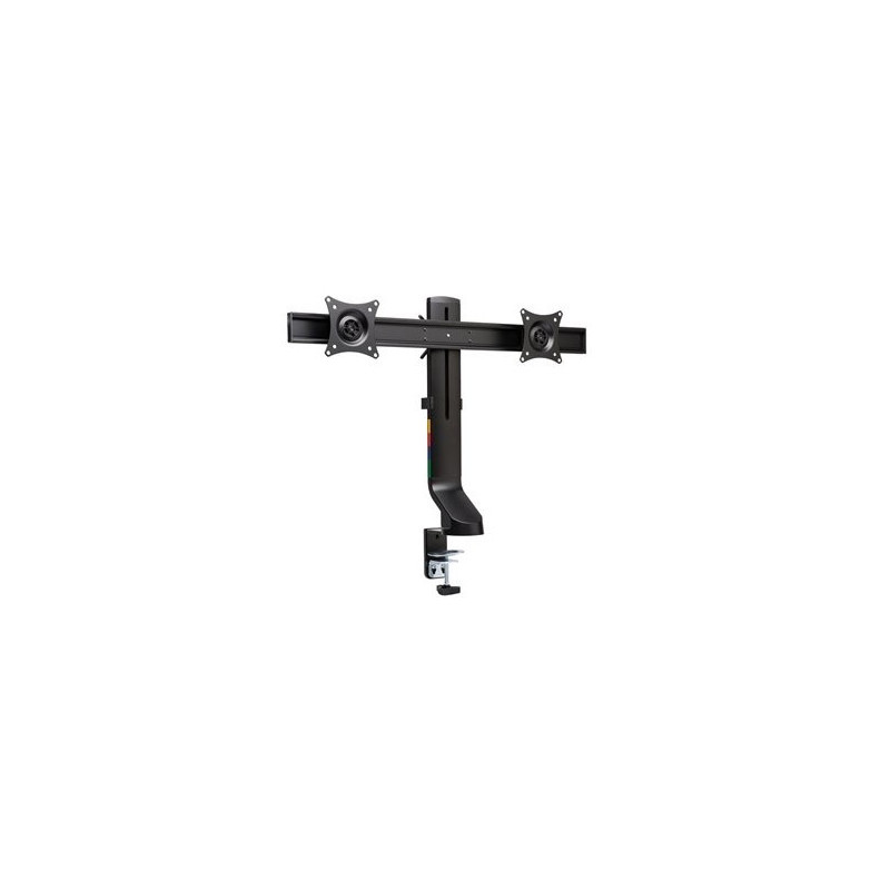 Monitor arm pladsbesparende dobbelt sort