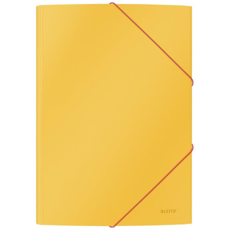 3-klap mappe Cosy A4 karton gul