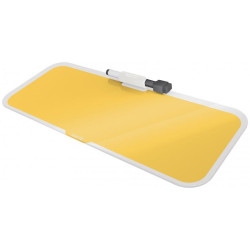 Glas skrivebordsblok Cosy gul 150x380mm