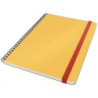 Notesblok Cosy spiral L kvad. gul