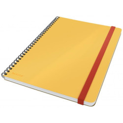Notesblok Cosy spiral L linj. gul