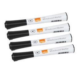 Marker Glide WB whiteboard Fine Tip black 4stk