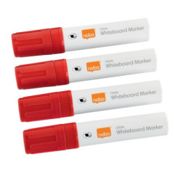 Marker Glide whiteboard ChiselTip rød 4stk