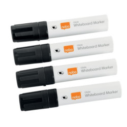 Marker Glide whiteboard ChiselTip sort 4stk
