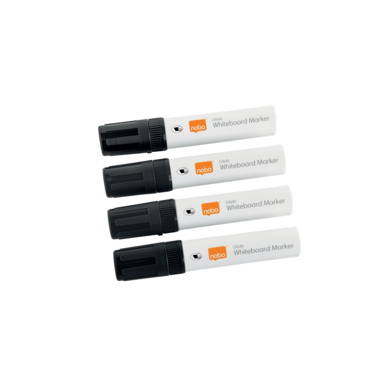 Marker Glide whiteboard ChiselTip sort 4stk Marker Glide whiteboard ChiselTip sort 4stk