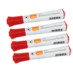 Marker Glide whiteboard BulletTip rød 10stk