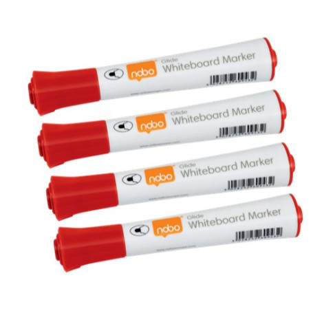 Marker Glide whiteboard BulletTip rød 10stk