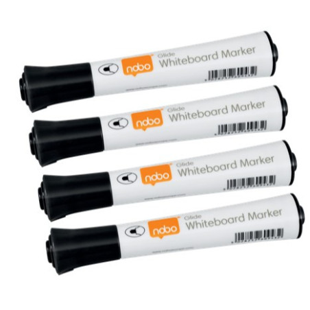 Marker Glide whiteboard BulletTip sort 10stk