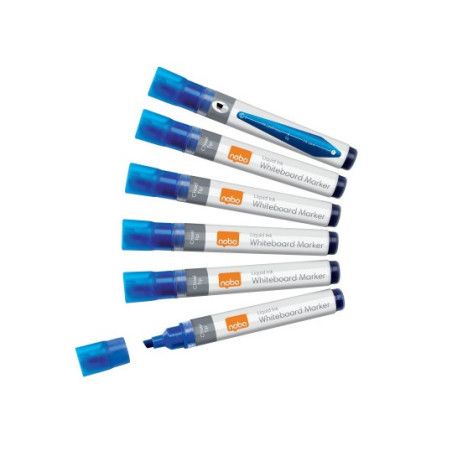 Marker LiqInk whiteboard ChiselTip blå 10stk