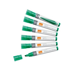 Marker LiqInk whiteboard ChiselTip grøn 10stk