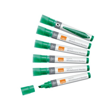 Marker LiqInk whiteboard ChiselTip grøn 10stk
