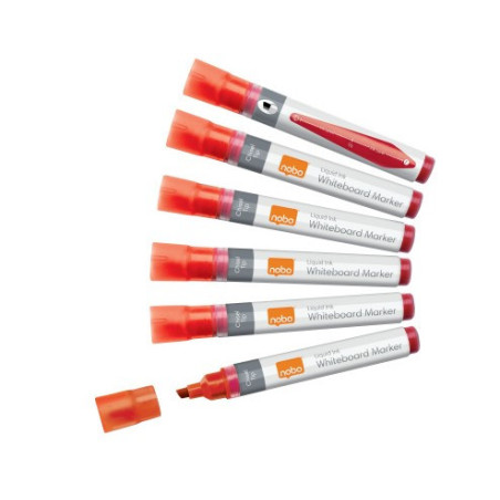 Marker LiqInk whiteboard ChiselTip rød 10stk