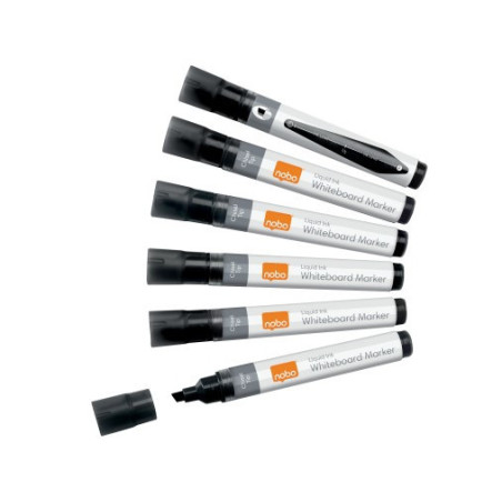 Marker LiqInk whiteboard ChiselTip sort 10stk