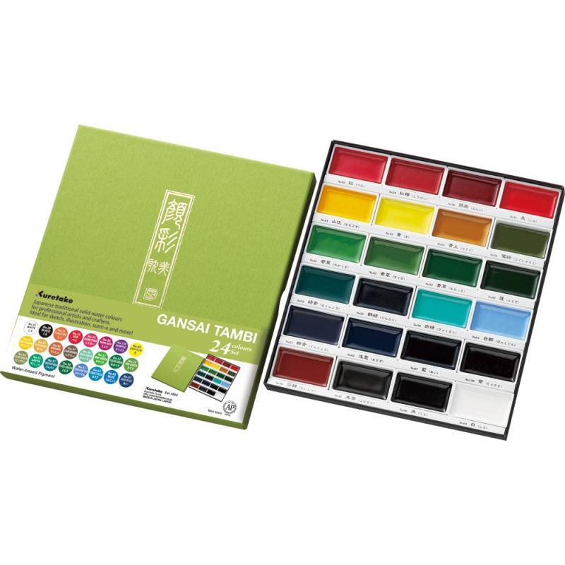 GANSAI TAMBI Aquarel 24 colour set GANSAI TAMBI Aquarel 24 colour set