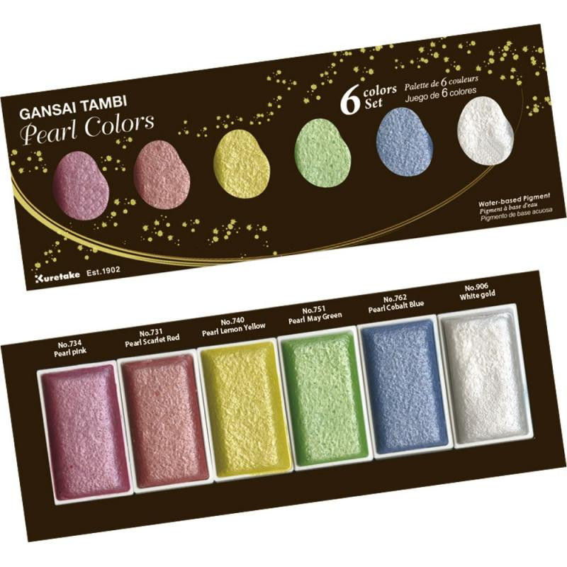 GANSAI TAMBI PEARL COLORS 6 colors set GANSAI TAMBI PEARL COLORS 6 colors set