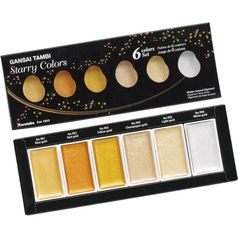 Gansai tambi starry colors 6 colors set Gansai tambi starry colors 6 colors set