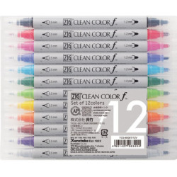 Clean Color Pen f - Sæt m. 12 farver