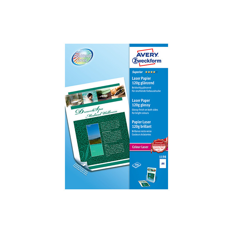 Avery 1198 Glossy laser fotopapir