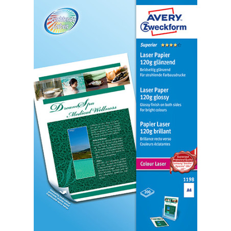 Avery 1198 Glossy laser fotopapir