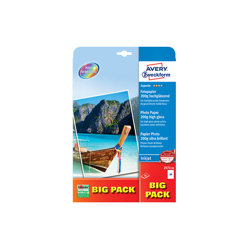 Avery 2572-50 blaekprinter fotopapir