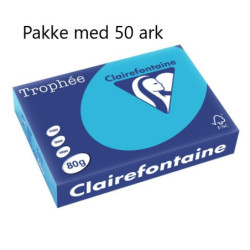 Blåt A4 Papir 80g print og kopi 50ark